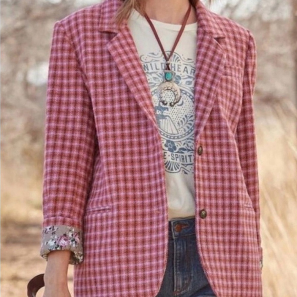 Sundance Pink Checkered Blazer “The Lisa” - Picture 6 of 6